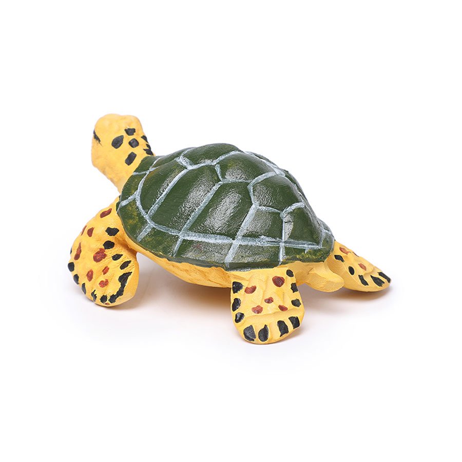 Wooden Carved Seychelles Green Sea Turtle 13CM
