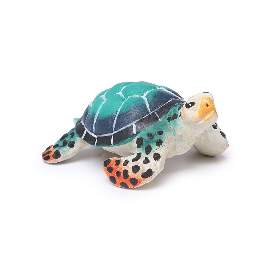 Wooden Carved Seychelles Blue Sea Turtle-8CM