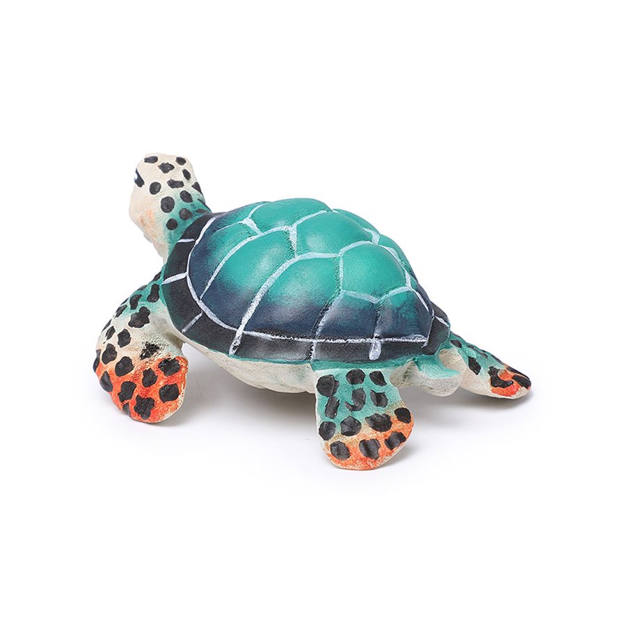 Wooden Carved Seychelles Blue Sea Turtle-13CM
