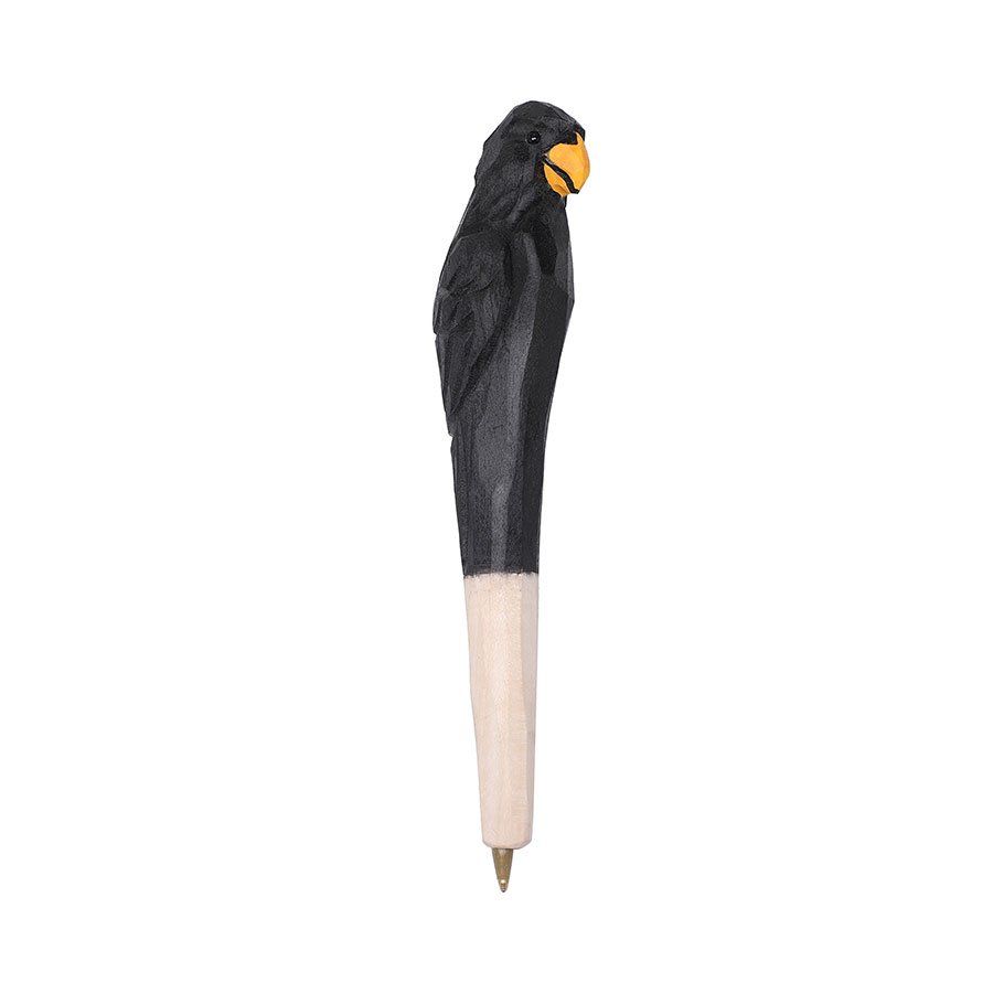 Seychelles Black Parrot Wooden Pen-
