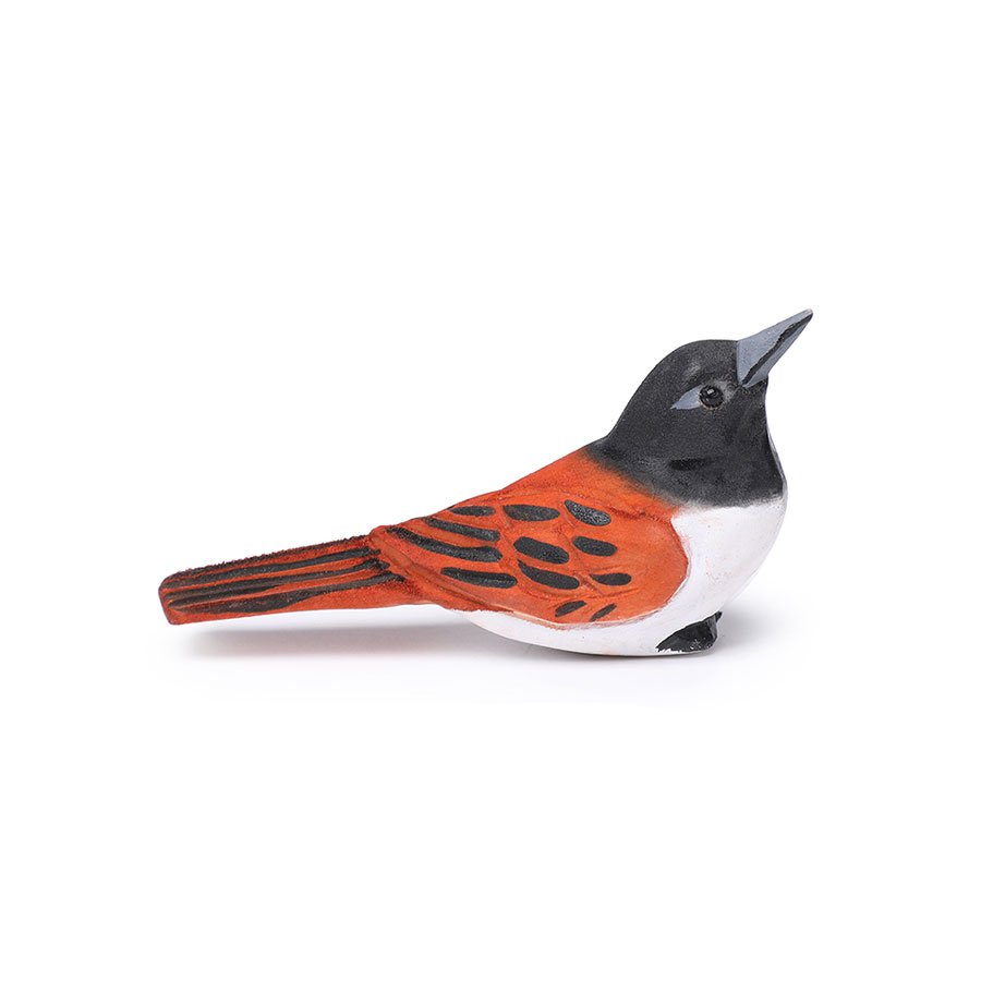 Wooden Carved Seychelles Paradise Flycatcher