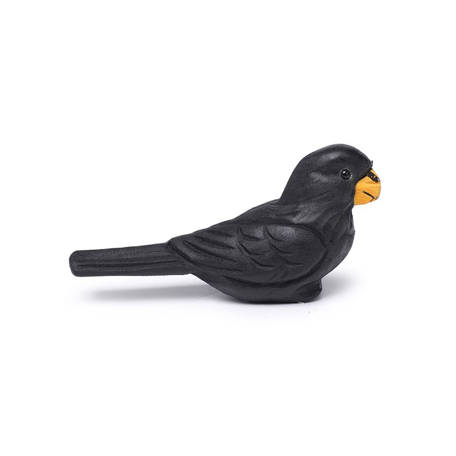 Wooden Carved Seychelles Black Parrot