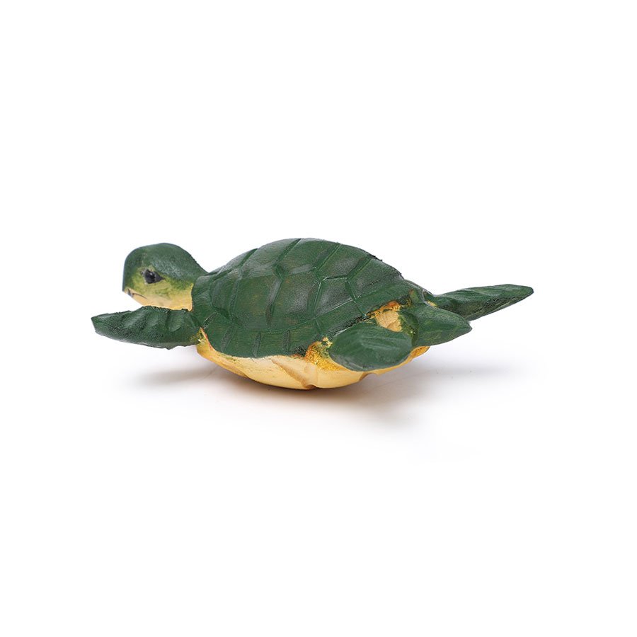 Wooden Carved Seychelles Brown Sea Turtle