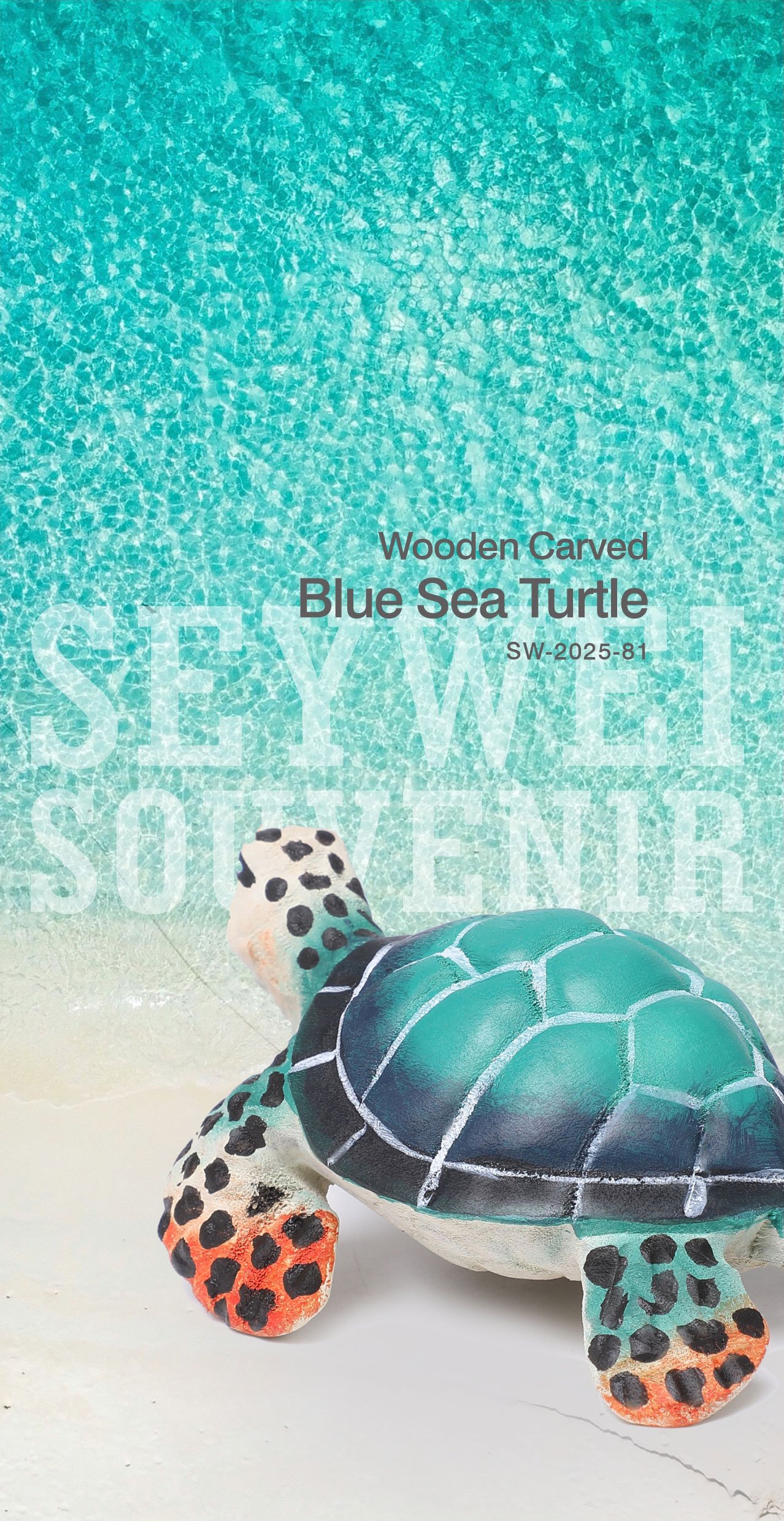 Wooden Carved Coco De Mer With Base